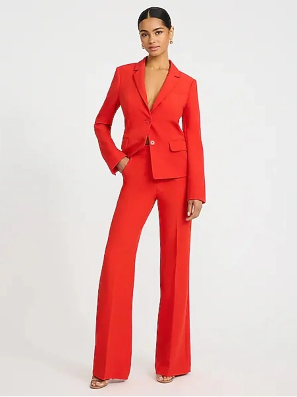 NWT Express Editor High Waisted Slim Flare Pant in Signature Stretch